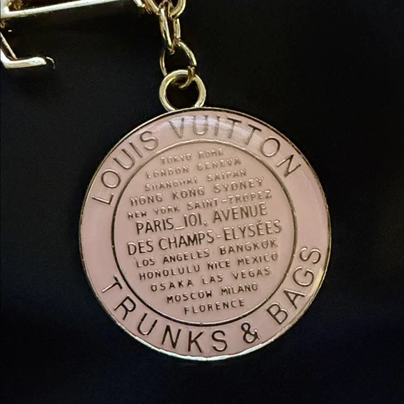 Gorgeous Pink Upcycled Louis Vuitton Bag Charm - Picture 5 of 9